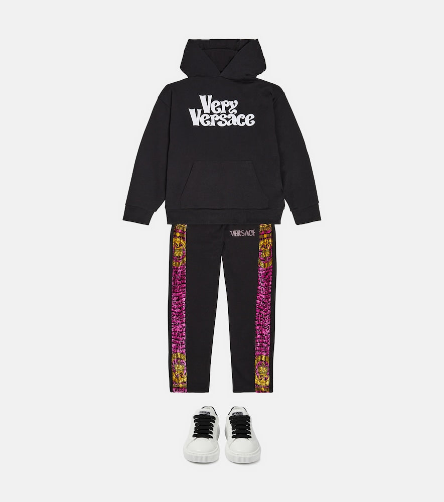 Baroccodile cotton-blend jersey sweatpants