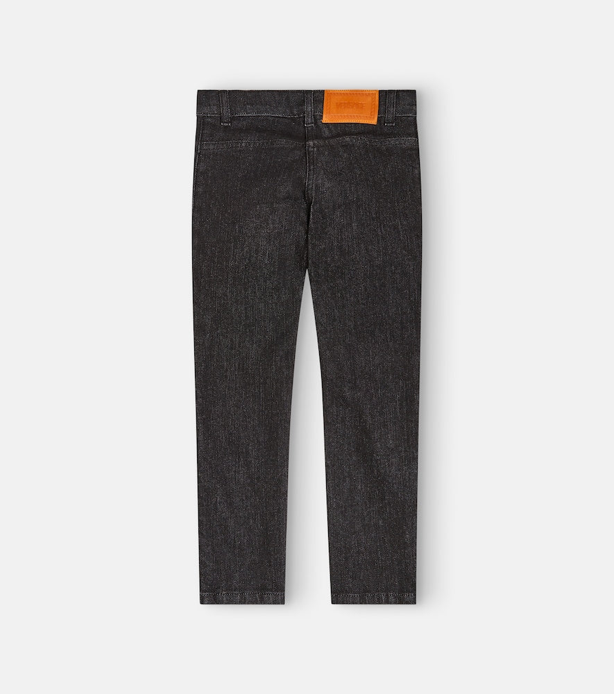 La Medusa embellished straight jeans