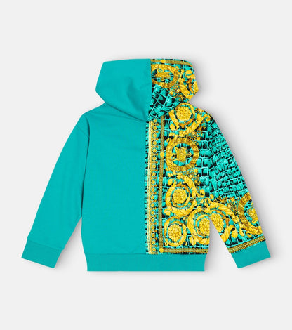 Baroccodile cotton jersey hoodie