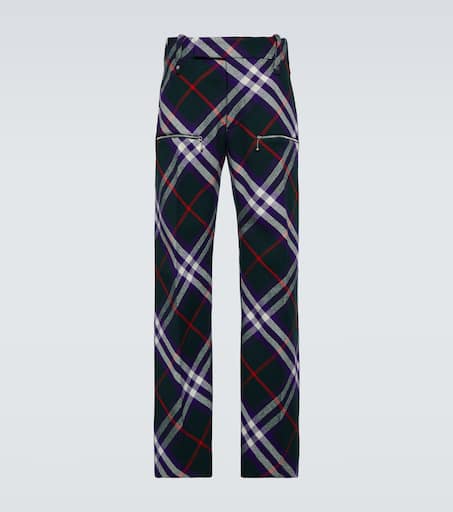 Burberry Check wool pants