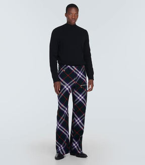 Burberry Check wool pants