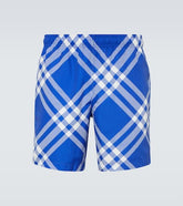 Checked swim shorts