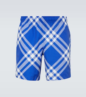 Checked swim shorts