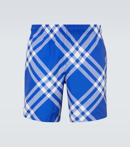 Checked swim shorts