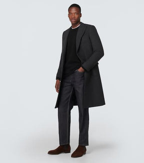 Wool-blend overcoat