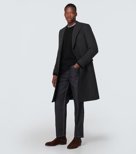 Wool-blend overcoat