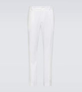 Linen-blend straight pants