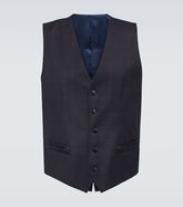 Wool and silk-blend vest