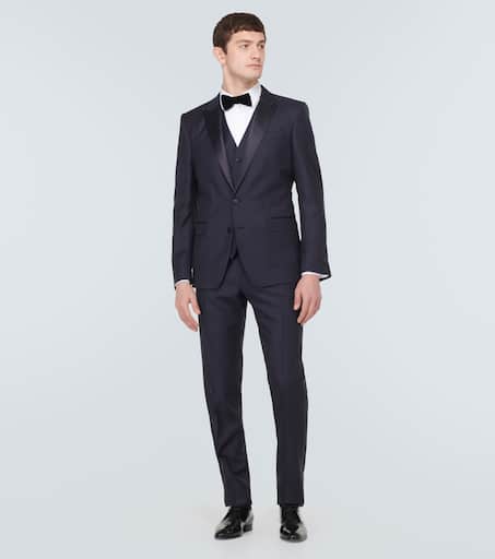 Wool and silk-blend suit