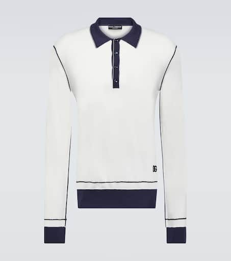 Silk polo sweater