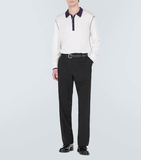 Silk polo sweater