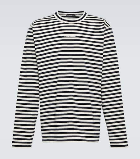 Striped cotton jersey T-shirt
