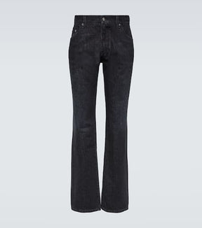 Distressed slim jeans