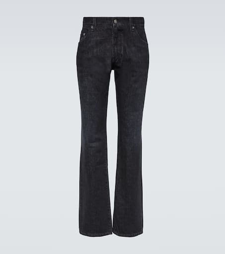 Distressed slim jeans