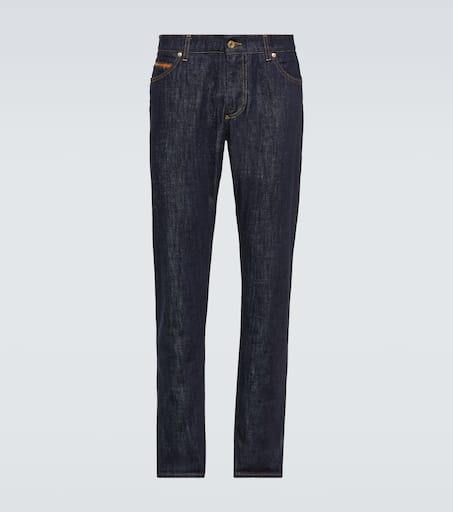 Mid-rise slim jeans