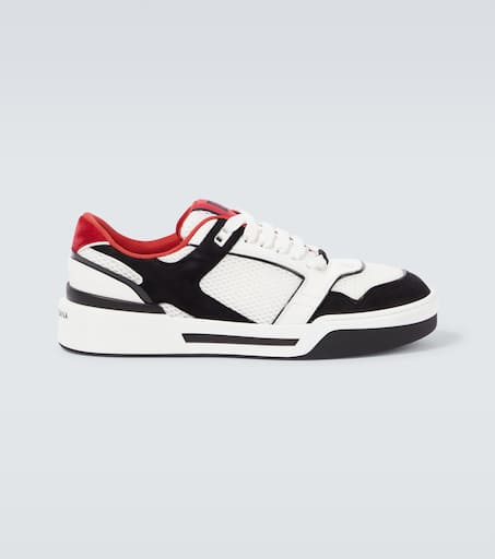 Roma leather-trimmed sneakers