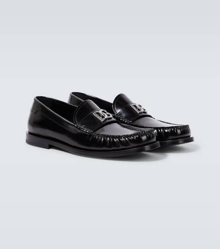 DG polished leather loafers
