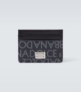 Logo leather card holder