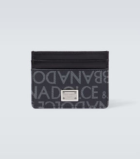 Logo leather card holder