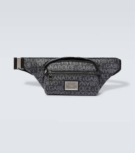 Small logo jacquard belt bag