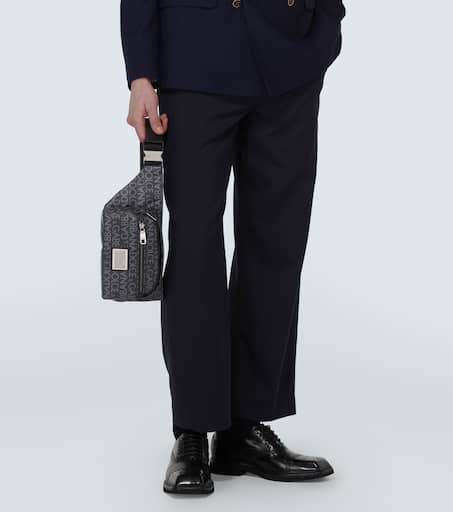 Small logo jacquard belt bag