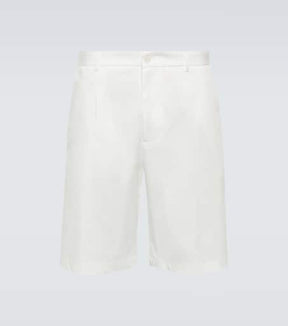 Cotton-blend Bermuda shorts