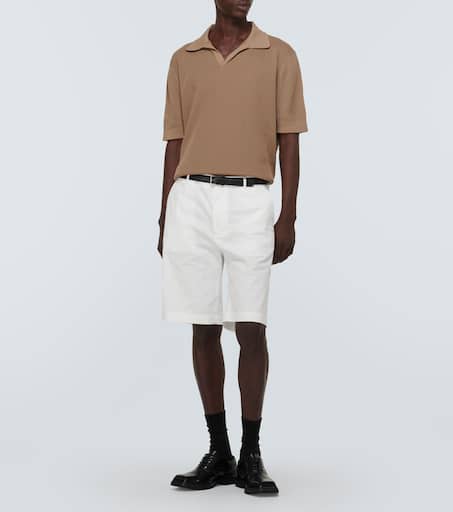 Cotton-blend Bermuda shorts