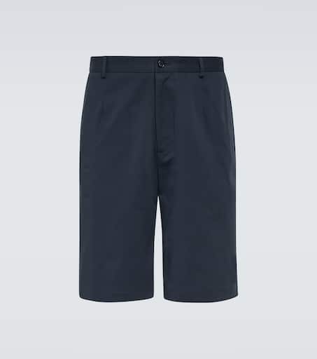 Tailored cotton-blend Bermuda shorts