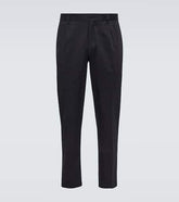 Cotton-blend suit pants