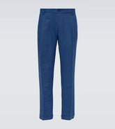 Linen slim pants