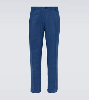 Linen slim pants