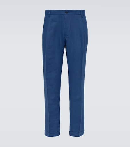 Linen slim pants
