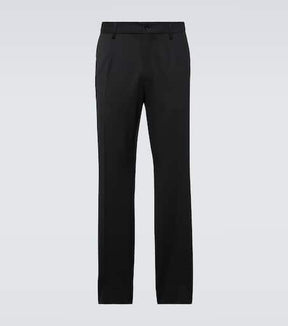 Wool-blend suit pants