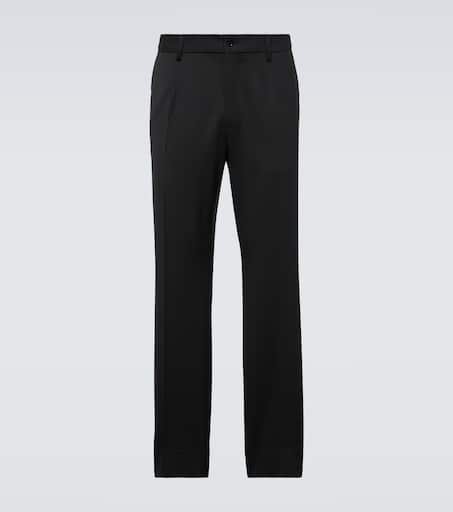 Wool-blend suit pants