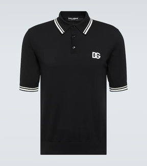 Logo cotton piqué polo shirt