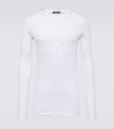 Re-Edition cotton jersey Henley shirt