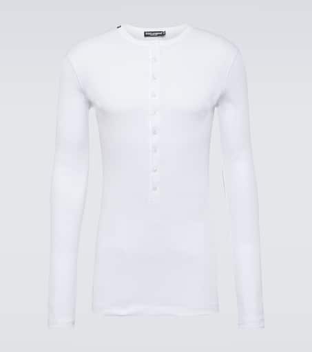 Re-Edition cotton jersey Henley shirt