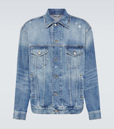 Distressed denim jacket