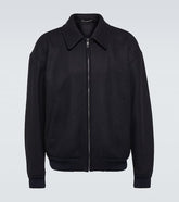 Wool-blend bomber jacket
