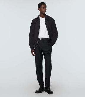 Wool-blend bomber jacket