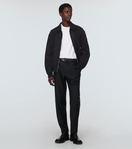 Wool-blend bomber jacket