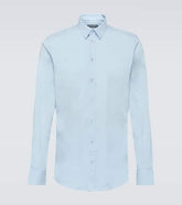 Cotton-blend poplin Oxford shirt