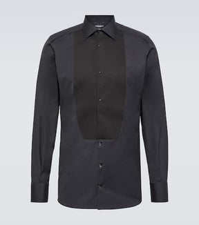 Plastron cotton shirt