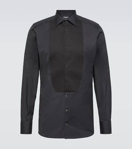 Plastron cotton shirt