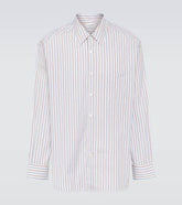 Striped cotton poplin shirt