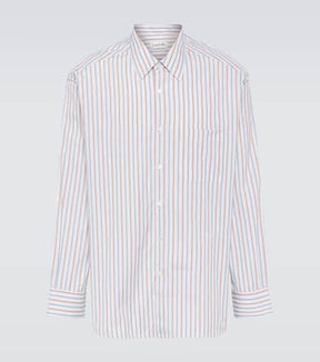 Striped cotton poplin shirt