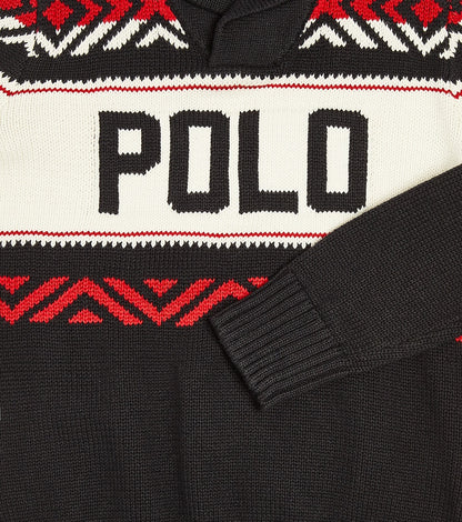 Logo intarsia cotton sweater