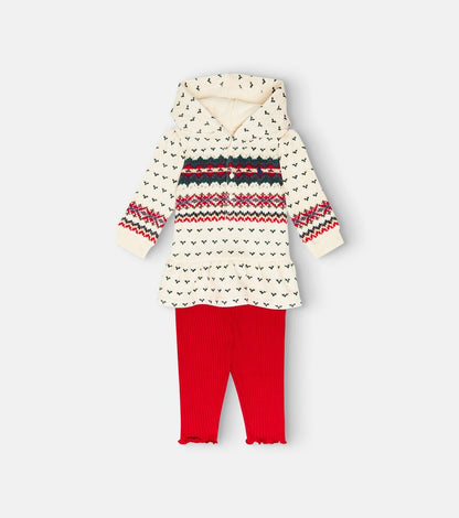 Baby cotton-blend hoodie and leggings set