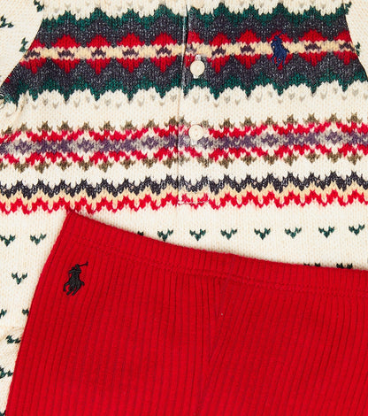 Baby cotton-blend hoodie and leggings set