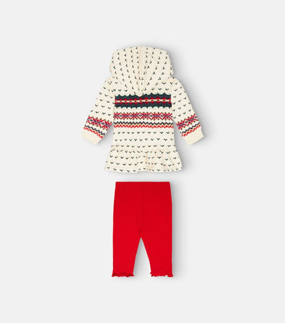 Baby cotton-blend hoodie and leggings set